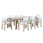 Temple &amp; Webster 8 Seater Crescent Outdoor Dining Set
