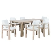 Temple &amp; Webster 6 Seater Crescent Outdoor Dining Set