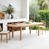 Temple &amp; Webster 8 Seater Corfu Outdoor Extendable Dining Set