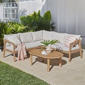 Temple &amp; Webster 5 Seater Bayview Outdoor Modular Lounge
