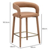 Temple &amp; Webster 68cm Kristian Upholstered Bar Stools
