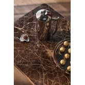 Temple &amp; Webster Misha Rectangular Mango Wood &amp; Marble Coffee Table