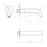 Temple &amp; Webster Carson 210mm Bath Spout
