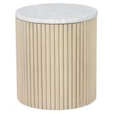 Temple &amp; Webster Como Eucalyptus Wood Outdoor Side Table