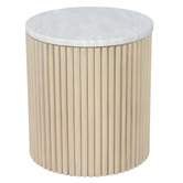 Temple &amp; Webster Como Eucalyptus Wood Outdoor Side Table