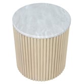 Temple &amp; Webster Como Eucalyptus Wood Outdoor Side Table