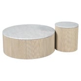 Temple &amp; Webster Como Eucalyptus Wood Outdoor Side Table