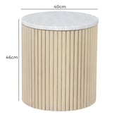Temple &amp; Webster Como Eucalyptus Wood Outdoor Side Table