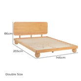 Temple &amp; Webster Bobble Pine Wood Ball Foot Bed