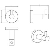 Temple &amp; Webster Clovelly Stainless Steel Robe Hook
