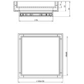 Temple &amp; Webster Clovelly Stainless Steel Tile Insert Floor Waste