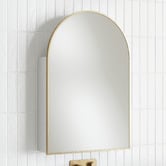 Temple &amp; Webster Liberty 600mm Arch Mirrored Shaving Cabinet