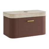 Temple &amp; Webster Siena 900mm Fluted Wall Hung Single Vanity