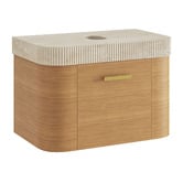 Temple &amp; Webster Siena 750mm Fluted Wall Hung Single Vanity