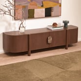 Temple &amp; Webster 180cm Laila Mango Wood &amp; Marble TV Unit