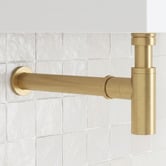 Temple &amp; Webster Clovelly 70mm Brass Bottle Trap