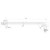 Temple &amp; Webster Carson 400mm Shower Arm