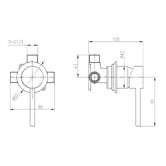 Temple &amp; Webster Carson Shower/Bath Wall Mixer