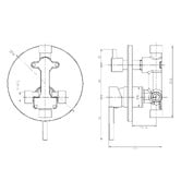 Temple &amp; Webster Carson Shower/Bath Wall Mixer Diverter