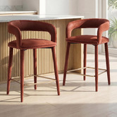 Temple &amp; Webster 68cm Kristian Upholstered Bar Stools