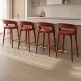 Temple &amp; Webster 68cm Kristian Upholstered Bar Stools