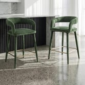Temple &amp; Webster 68cm Kristian Upholstered Bar Stools