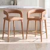 Temple &amp; Webster 68cm Kristian Upholstered Bar Stools