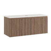 Temple &amp; Webster Rhea 1200mm Fluted Wall Hung Single Vanity
