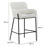 Temple &amp; Webster 65cm Andra Upholstered Bar Stools