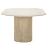 Temple &amp; Webster Tilly Travertine-Look Dining Table