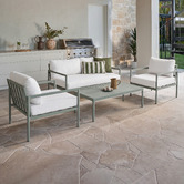 Temple &amp; Webster 4 Seater Kamari Outdoor Lounge Set