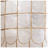 Temple &amp; Webster Idris Capiz Semi-Flush Ceiling Light