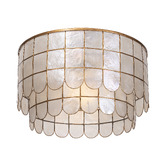 Temple &amp; Webster Idris Capiz Semi-Flush Ceiling Light