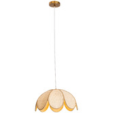 Temple &amp; Webster Vernon Scalloped Raffia Pendant Light