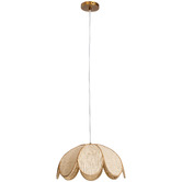 Temple &amp; Webster Vernon Scalloped Raffia Pendant Light