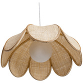 Temple &amp; Webster Vernon Scalloped Raffia Pendant Light