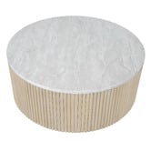 Temple &amp; Webster Como Eucalyptus Wood Outdoor Coffee &amp; Side Table Set