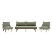 Temple &amp; Webster Bilgola Acacia Wood Outdoor Daybed &amp; Lounge Chair Set
