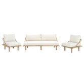 Temple &amp; Webster Bilgola Acacia Wood Outdoor Daybed &amp; Lounge Chair Set