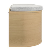 Temple &amp; Webster Zella Boucle Storage Ottoman Bench