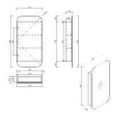 Temple &amp; Webster Liberty 450mm Mirrored Shaving Cabinet