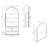 Temple &amp; Webster Liberty 600mm Arch Mirrored Shaving Cabinet