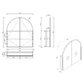 Temple &amp; Webster Liberty 800mm Arch Mirrored Shaving Cabinet