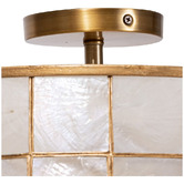 Temple &amp; Webster Idris Capiz Semi-Flush Ceiling Light