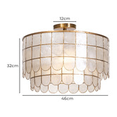Temple &amp; Webster Idris Capiz Semi-Flush Ceiling Light