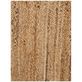 Temple &amp; Webster Natural Nancy Hand-Woven Jute &amp; Coir Scalloped Rug
