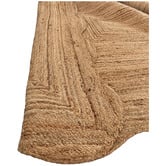 Temple &amp; Webster Natural Nancy Hand-Woven Jute &amp; Coir Scalloped Rug