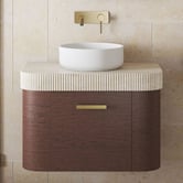 Temple &amp; Webster Siena 750mm Fluted Wall Hung Single Vanity