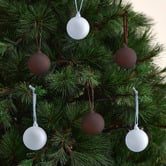 Temple &amp; Webster Set of 6 Frosted Ombre Glass Baubles