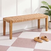 Temple &amp; Webster 2 Seater Malaga Acacia Wood Outdoor Bench